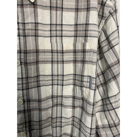 Columbia Button Up Shirt Mens Size XL Extra Large Brown Plaid Long Sleeve - Picture 4 of 8